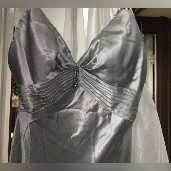 Silver dress by Alyce Designs-B-Dazzle line - Picture 5 of 7